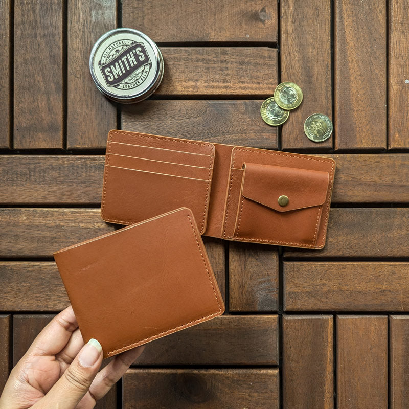 Personalised Leather Wallet & Keyring Set